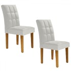 Cadeiras Kit 2 Cadeiras Estofadas Hobby Ypê/off White/boucle