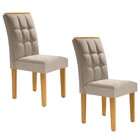 Cadeiras Kit 2 Cadeiras Estofadas Madri Cinamomo/ Bege - Cel