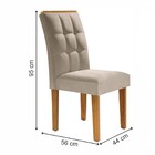 Cadeiras Kit 2 Cadeiras Estofadas Madri Ypê/off White/boucle