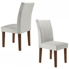 Cadeiras Kit 2 Cadeiras Estofadas Moscou Chocolate/off White/
