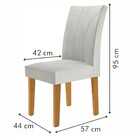 Cadeiras Kit 2 Cadeiras Estofadas Moscou Cinamomo/off White/b