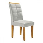 Cadeiras Kit 2 Cadeiras Estofadas Nápoles Ypê/off White/boucl