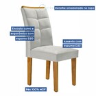 Cadeiras Kit 2 Cadeiras Estofadas Nápoles Ypê/off White/boucl