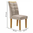 Cadeiras Kit 2 Cadeiras Estofadas Nápoles Ypê/off White/boucl