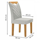 Cadeiras Kit 2 Cadeiras Estofadas Texas Cinamomo/off White/bo