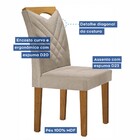 Cadeiras Kit 2 Cadeiras Estofadas Texas Ypê/off White/boucle