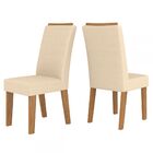 Cadeiras Kit 2 Cadeiras Sollo Seda/nude - Viero Móveis