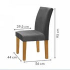 Cadeiras Kit 4 Cadeiras Espanha Cinamomo/off White/cinza - Ce