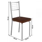 Cadeiras Kit 4 Cadeiras Juliana Cromado/marrom - Art Panta