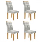 Cadeiras Kit 4 Cadeiras Nápoles Cinamomo/off White/gelo - Cel