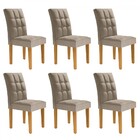 Cadeiras Kit 6 Cadeiras Hobby Cinamomo/off White/bege - Cel M