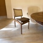 Cadeiras Madeira Maciça Estofada No Courino Tela Natural Silv