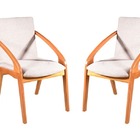 Cadeiras Madeira Maciça Estofada - Orquídea - Harmonia Salas