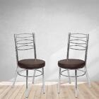 Cadeiras Para Cozinha Cromadas Marrom Lilies Móveis