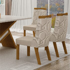 Cadeiras Para Mesa De Jantar Encosto Detalhado - Ágata - Leif