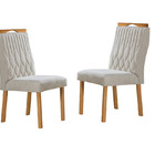Cadeiras Para Mesa De Jantar Estofada - Genova - Art Salas