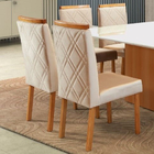 Cadeiras Para Mesa De Jantar Estofada - Zurique - Art Salas