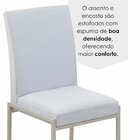 Cadeiras Para Sala De Jantar 4 Unidades Atenas Cinza / Champa