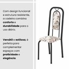 Cadeiras Para Sala De Jantar 4 Unidades Lara Arabesco / Preto