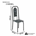 Cadeiras Para Sala De Jantar 4 Unidades Lara Preto Floral/ Ma