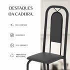 Cadeiras Para Sala De Jantar 4 Unidades Lara Preto Liso