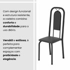 Cadeiras Para Sala De Jantar 4 Unidades Lara Preto Liso