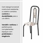 Cadeiras Para Sala De Jantar 4 Unidades Lívia Arabesco / Preto