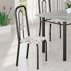 Cadeiras Para Sala De Jantar 4 Unidades Lívia Arabesco / Preto