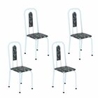 Cadeiras Para Sala De Jantar 4 Unidades Lívia Preto Floral /