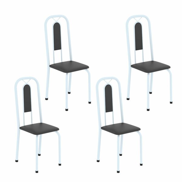 Cadeiras Para Sala De Jantar 4 Unidades Lívia Preto Liso / Br