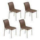 Cadeiras Para Sala De Jantar 4 Unidades Premium Marrom / Cham