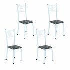 Cadeiras Para Sala De Jantar 4 Unidades Sara Preto / Branco