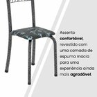 Cadeiras Para Sala De Jantar 4 Unidades Sara Preto / Prata