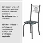 Cadeiras Para Sala De Jantar 4 Unidades Sara Preto / Prata