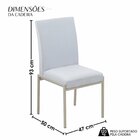 Cadeiras Para Sala De Jantar 6 Unidades Atenas Cinza / Champa