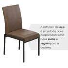 Cadeiras Para Sala De Jantar 6 Unidades Atenas Marrom / Preto