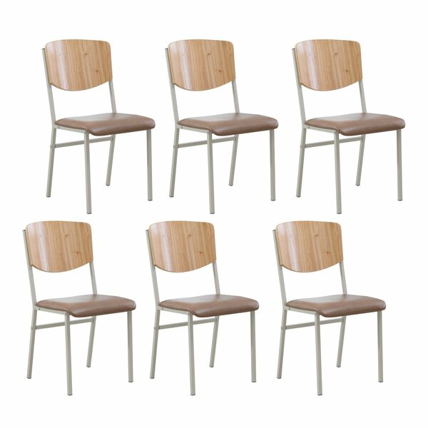 Cadeiras Para Sala De Jantar 6 Unidades Confort Bege / Champa