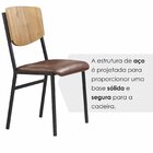 Cadeiras Para Sala De Jantar 6 Unidades Confort Marrom / Preto