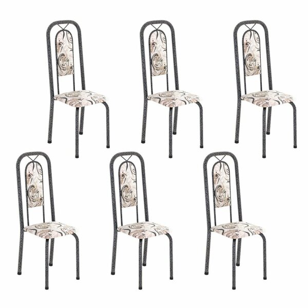 Cadeiras Para Sala De Jantar 6 Unidades Lara Arabesco/ Mart P