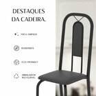 Cadeiras Para Sala De Jantar 6 Unidades Lívia Preto Liso