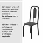 Cadeiras Para Sala De Jantar 6 Unidades Lívia Preto Liso