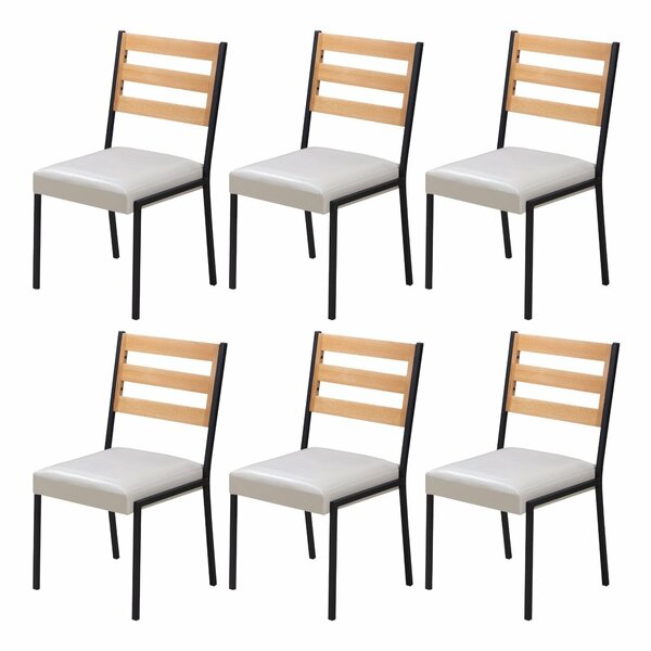 Cadeiras Para Sala De Jantar 6 Unidades Londres Off White / P