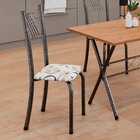 Cadeiras Para Sala De Jantar 6 Unidades Sara Arabesco/ Prata