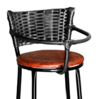 Cadeirinha Alimentação Bebê Encosto Preto - Marrom