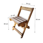 Cadeirinha Infantil Madeira Brincar Acampar Dobrável Cadeira