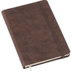 Caderneta Anotação Pautada Com Elástico 21x14cm Marrom