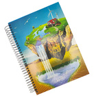 Caderno Capa Dura 3 Materias Espiral 150 Folhas Volta Aulas F