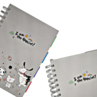 Caderno Espiral Capa Dura Animais Kawaii Cinza