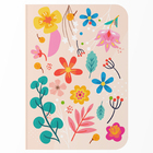 Caderno "floral Flat" Capa Flexivel Com Toque Aveludado, 80 P