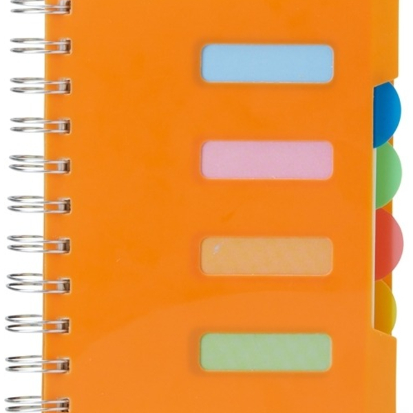 Caderno Pequeno Com Divisórias Espiral Anotações Pauta - Lara